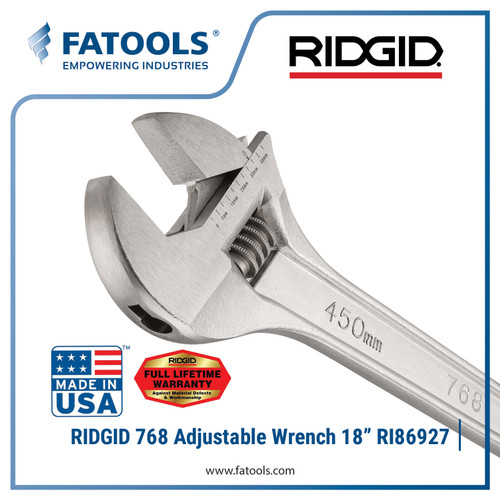 RIDGID 86927 768 Adjustable Wrench 18" Spanner Kunci Inggris 450mm