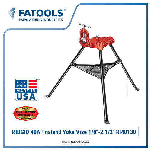 Ridgid 74915/40130 40A Tristand Yoke Vise 1/8"-2.1/2"