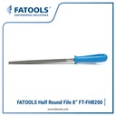 FATOOLS FHR200 - HALF ROUND FILE W HANDLE SIZE 8"