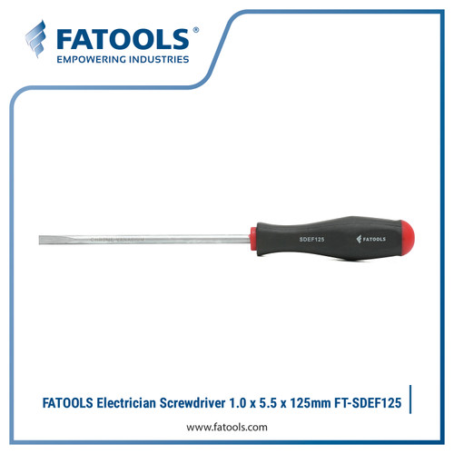 FATOOLS SDEF125 Flat Electrician Screwdriver 1.0X5.5mm Obeng Minus