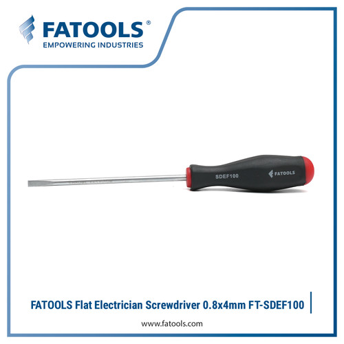 FATOOLS SDEF100 Flat Electrician Screwdriver 0.8X4mm Obeng Minus
