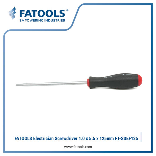 FATOOLS SDEF125 Flat Electrician Screwdriver 1.0X5.5mm Obeng Minus
