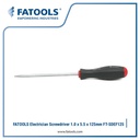 FATOOLS SDEF125 Flat Electrician Screwdriver 1.0X5.5mm Obeng Minus