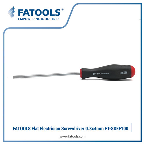 FATOOLS SDEF100 Flat Electrician Screwdriver 0.8X4mm Obeng Minus