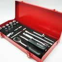 FATOOLS S06919A - 1/4" SSOCKET SET 3/16 ~9/16" 19 PC