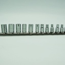 FATOOLS S06913M - 1/4" DR SOCKET SET ON RAIL 13 PC