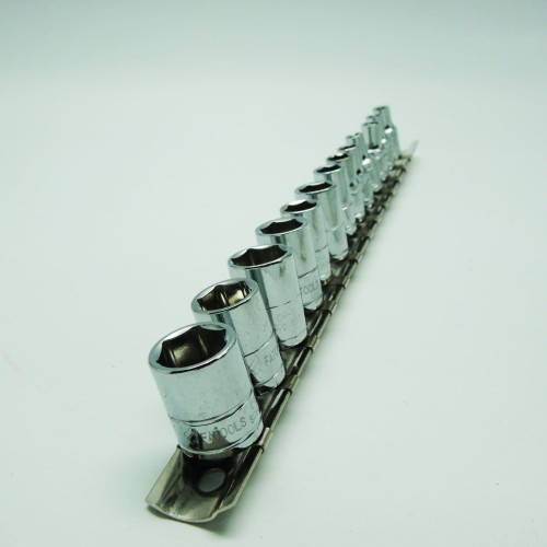 FATOOLS S06913M - 1/4" DR SOCKET SET ON RAIL 13 PC