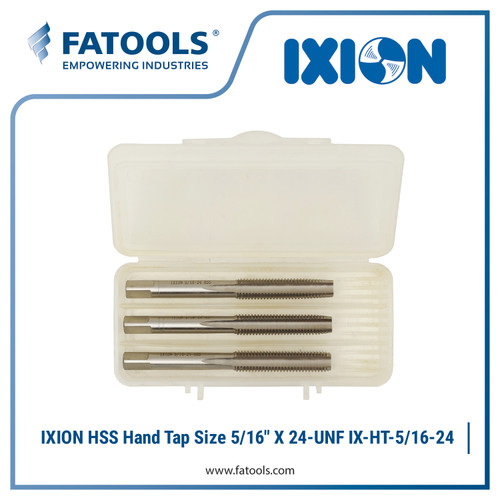 IXION IX-HT5/16-24 HSS HAND TAPS SIZE UNF 5/16 X 24 High Speed Steel FATOOLS