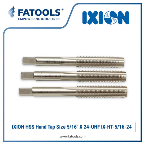 IXION IX-HT5/16-24 HSS HAND TAPS SIZE UNF 5/16 X 24 High Speed Steel FATOOLS