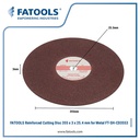 FATOOLS SH-CD3553 Cutting Disc 355 X 3 X 25.4mm 14" Mata Gerinda Batu Cutting Wheel Cut Off Potong Besi A36PBF
