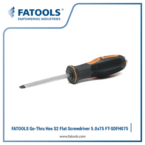 FATOOLS SDFH075 - GO-THRU SCREWDRIVER TIP FLAT SCREWDRIVER 0.8x4x75