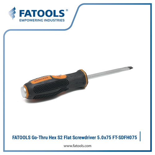 FATOOLS SDFH075 - GO-THRU SCREWDRIVER TIP FLAT SCREWDRIVER 0.8x4x75