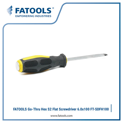 FATOOLS SDFH100 - GO-THRU SCREWDRIVER TIP FLAT SCREWDRIVER 1x5x100