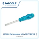 FATOOLS SDF100 Flat Screwdriver GO-THRU Tip 4mm x 100mm Obeng Minus Min Palu Ketok Square Shank Kotak