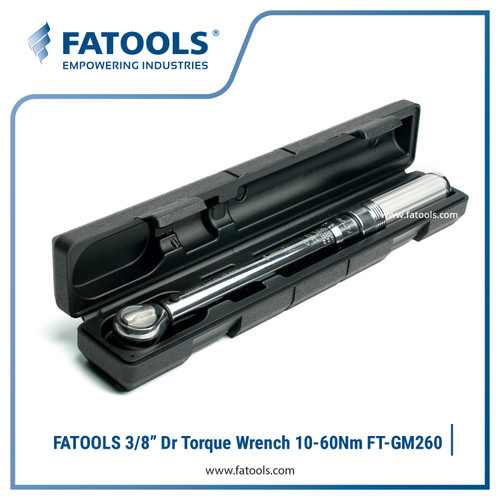 FATOOLS 3/8" Dr Torque Wrench 10-60 Nm Kunci Momen Torsi FT-GM2060