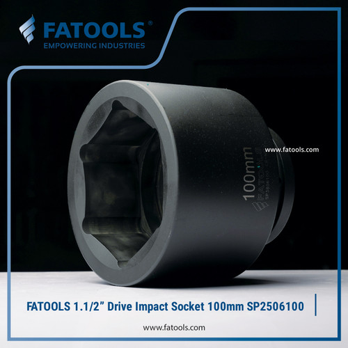 FATOOLS 1.1/2" Dr Impact Socket 100mm 6PT Metric Kunci Sock SP3806100