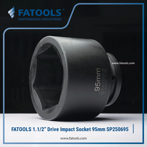FATOOLS 1.1/2" Dr Impact Socket 95mm 6PT Metric Kunci Sock SP380695