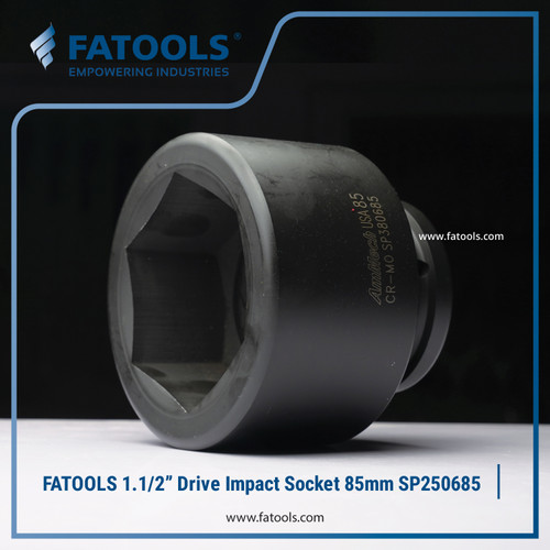 FATOOLS 1.1/2" Dr Impact Socket 85mm 6PT Metric Kunci Sock SP380685