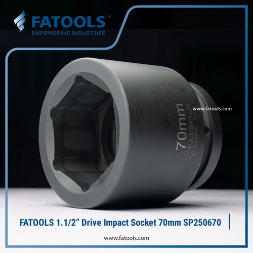 FATOOLS 1.1/2" Dr Impact Socket 70mm 6PT Metric Kunci Sock SP380670