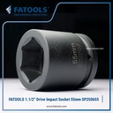 FATOOLS 1.1/2" Dr Impact Socket 55mm 6PT Metric Kunci Sock SP380655