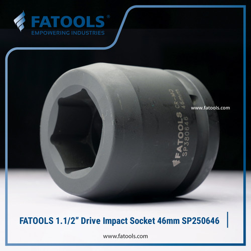 FATOOLS 1.1/2" Dr Impact Socket 46mm 6PT Metric Kunci Sock SP380646