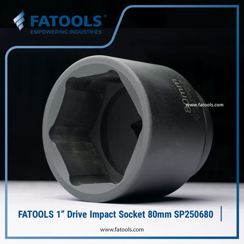FATOOLS 1" Dr Impact Socket 80mm 6PT Metric SP250680