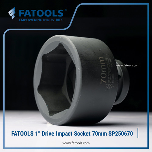 FATOOLS 1" Dr Impact Socket 70mm 6PT Metric Kunci Sock SP250670
