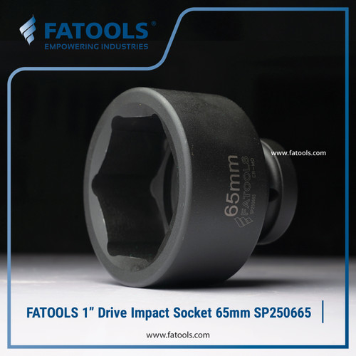 FATOOLS 1" Dr Impact Socket 65mm 6PT Metric Kunci Sock SP250665
