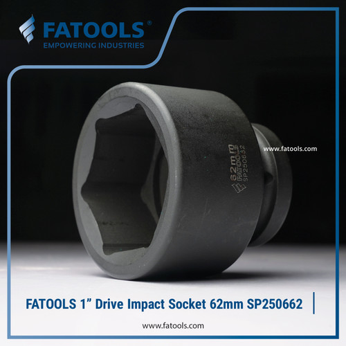 FATOOLS 1" Dr Impact Socket 62mm 6PT Metric Kunci Sock SP250662