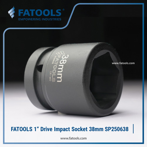 FATOOLS 1" Dr Impact Socket 38mm 6PT Metric Kunci Sock SP250638