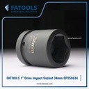 FATOOLS 1" Dr Impact Socket 34mm 6PT Metric Kunci Sock SP250634