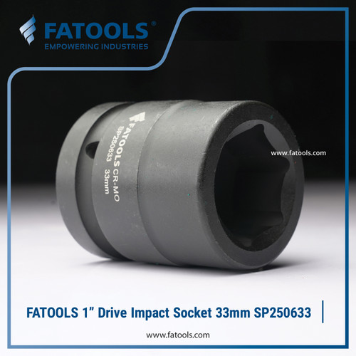 FATOOLS 1" Dr Impact Socket 33mm 6PT Metric Kunci Sock SP250633