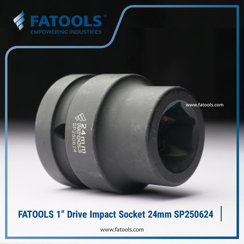 FATOOLS 1" Dr Impact Socket 24mm 6PT Metric Kunci Sock SP250624