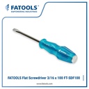 FATOOLS SDF100 Flat Screwdriver GO-THRU Tip 4mm x 100mm Obeng Minus Min Palu Ketok Square Shank Kotak