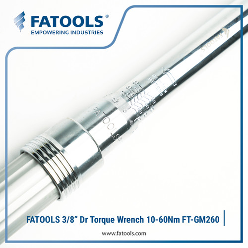 FATOOLS 3/8" Dr Torque Wrench 10-60 Nm Kunci Momen Torsi FT-GM2060