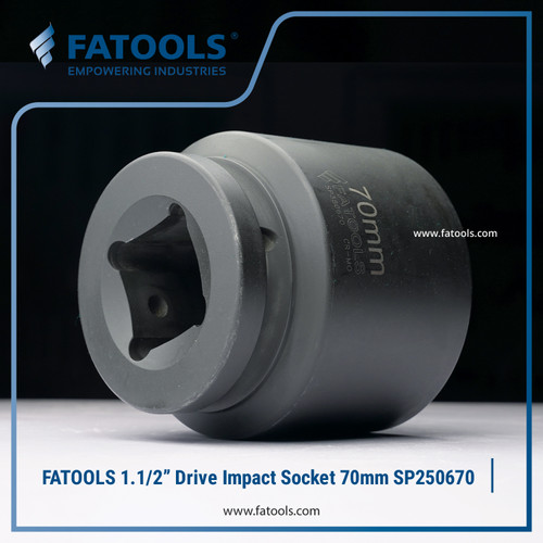 FATOOLS 1.1/2" Dr Impact Socket 70mm 6PT Metric Kunci Sock SP380670