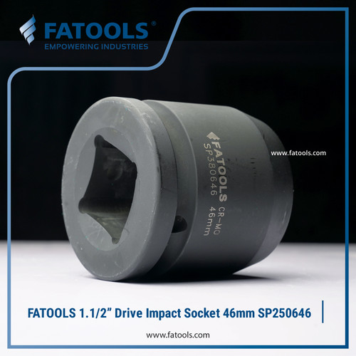 FATOOLS 1.1/2" Dr Impact Socket 46mm 6PT Metric Kunci Sock SP380646