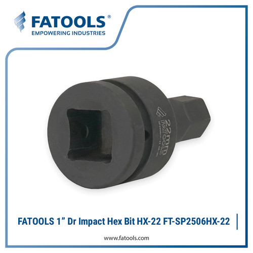 FATOOLS SP2506HX-22 1" Dr Impact Socket Hex Bit M22 Kunci L Sock Impek Angin CrMo Chrome Molybdenum