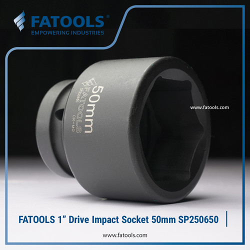 FATOOLS 1" Dr Impact Socket 50mm 6PT Metric Kunci Sock SP250650