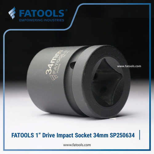 FATOOLS 1" Dr Impact Socket 34mm 6PT Metric Kunci Sock SP250634