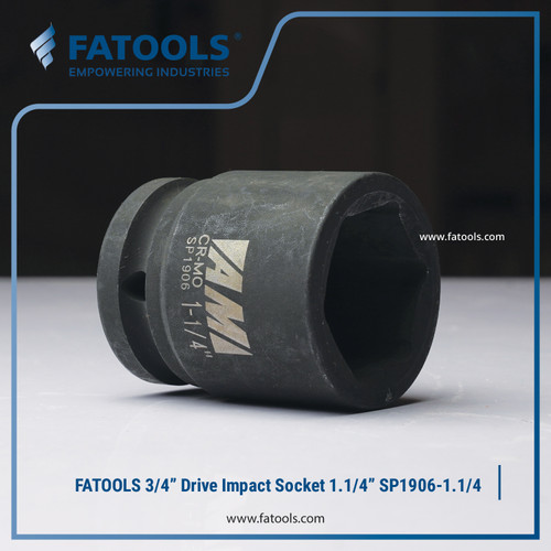 FATOOLS S1906-1.1/4 - 3/4" IMPACT SOCKET 6PT IMPERIAL SIZE 1.1/4"