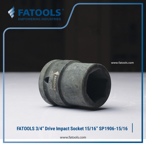 FATOOLS 3/4" IMPACT SOCKET 15/16" 6PT IMPERIAL Kunci Sock SP1906-15/16