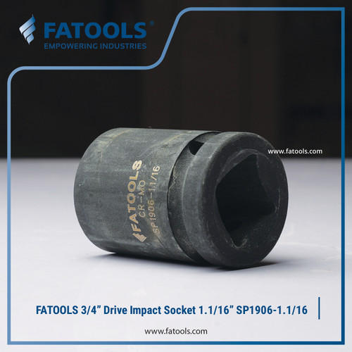 FATOOLS 3/4" DR IMPACT SOCKET 1.1/16" 6PT SOCK IMPERIAL S1906-1.1/16