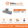 Fitting Pipa uPVC Trilliunpureflo AW Faucet Tee 1/2" x 3/4" Inch