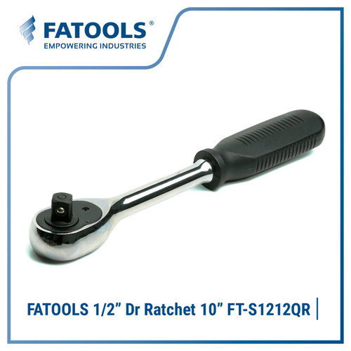 FATOOLS S1212QR 1/2" Dr Ratchet Handle 10" Gagang Sock Kunci Soket
