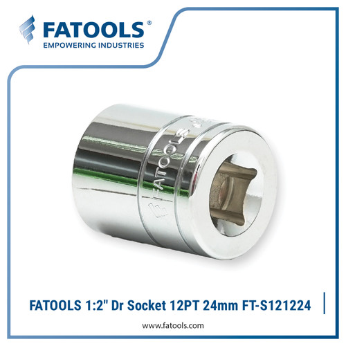 FATOOLS 1/2"DR SOCKET 12PT SIZE 24MM S121224 KUNCI SOCK