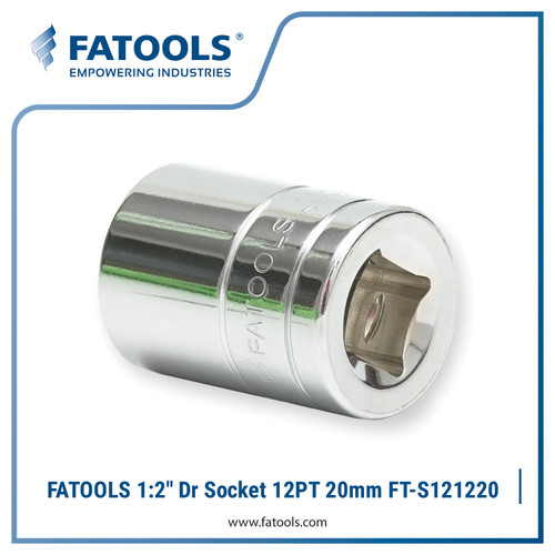FATOOLS 1/2" DR SOCKET 12PT SIZE 20MM S121220 KUNCI SOCK