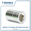 FATOOLS 1/2" DR SOCKET 12PT SIZE 20MM S121220 KUNCI SOCK