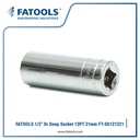 FATOOLS SD121221 1/2" Dr Deep Socket 12PT 21mm Kunci Sock Panjang Wall