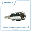 FATOOLS S0806PH1 3/8" Dr Socket Screwdriver Bit PH1 Obeng Plus Phillip